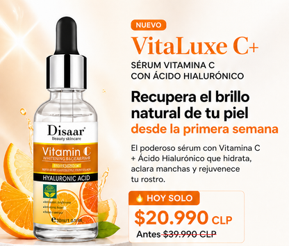 VitaLuxe C+ | Sérum Vitamina C con Ácido Hialurónico