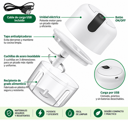 Picafast™ Mini Picador Eléctrico USB
